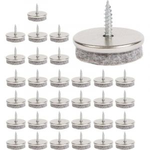 Patins Meubles - 32 Pack Patin De Chaise, 28mm Diameter Patin Chaise. Patin Meuble Ave Feutres &eacute;pai De 5mm Sont Une Protection Id&eacute;ale Du Pied De