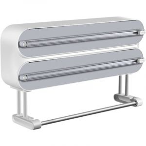 Devidoir Essuie Tout Mural - Magn&eacute;tique Coupe-Capsules, Distributeur Papier Aluminium et Film avec Lames Tranchantes, D&eacute;rouleur Film Alimentaire avec