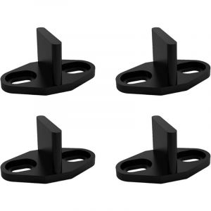 Guide Porte Galandage, 4 Pcs Guide de Plancher Porte Coulissante Bas de Porte de Grange Coulissante pour Porte D'armoire Porte en Bois-LIAIKI