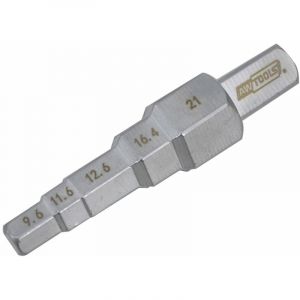 AWTOOLS Cl&eacute; pour robinet de radiateur de, Mod&egrave;le AW20620, 1/2", en acier chrom&eacute; CrV, conception en 5 &eacute;tapes, id&eacute;ale pour l'installation et la