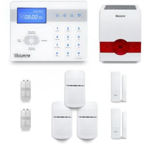 Tike S&eacute;curit&eacute; - Alarme maison sans fil ICE-Bi45 Compatible Box internet et gsm