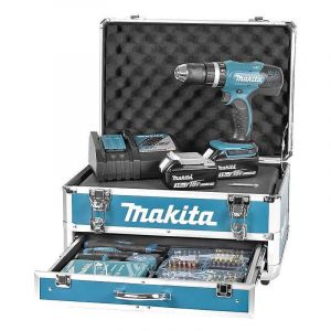 Makita &ndash; Perceuse-visseuse &agrave; percussion 18V DHP453RFX2 avec 2 batteries 3.0Ah &ndash; Moteur Brushless &ndash; Couple 42Nm pour acier et bois &ndash; Coffret aluminium