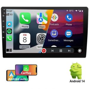 Essgoo - Autoradio double din Android 14 écran tactile 9 pouces gps navigation Bluetooth Carplay WiFi - 2+32G
