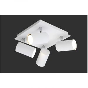 Plafonnier Carr&eacute; 4 Spots Orientables Marley Blanc Trio Lighting