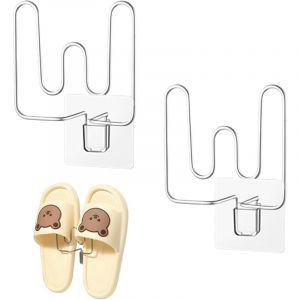 Range Chaussures Mural, Etagere Chaussures pour Pantoufles, Range Chaussures Suspendu Multifonctionnel, Porte Chaussure Sans Perçage, étagère à