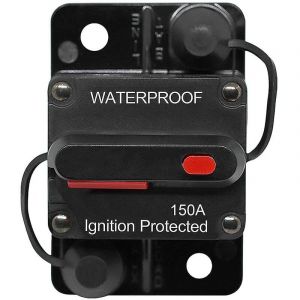 Alovez - Disjoncteur de Voiture 30A - 150A, dc 12V - 48V Disjoncteur Étanche avec Réinitialisation Manuelle pour Moteur Auto Voiture Marine Bateau