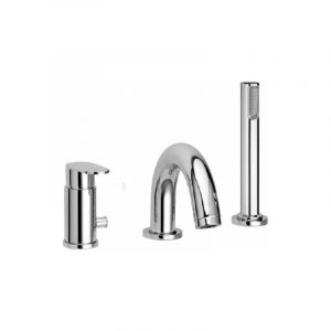 Paffoni - Candy series mitigeur de bain sur gorge avec inverseur CA040CR Chrom&eacute; - Laiton