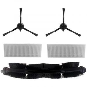 Pi&egrave;ces d&eacute;tach&eacute;es pour aspirateur robot Rowenta X-Plorer 70+ RR8497 RR8497WH : brosse lat&eacute;rale principale et filtre HEPA