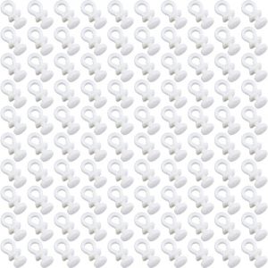 100 Pcs Crochets &agrave; Rideaux en Plastique, Glisseurs pour Rail, Crochet de Tringle pour Rideaux de Porte et de Douche