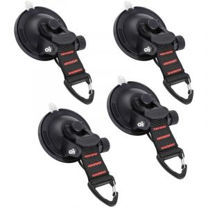 Lot de 4 ventouses solides en verre, clips &agrave; ventouses pour verre, crochets &agrave; ventouses robustes, accessoires de manutention de mat&eacute;riaux, tentes de