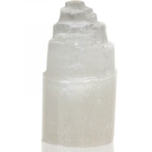 Ancient Wisdom - Lampe Tour en S&eacute;l&eacute;nite Naturelle - 15 cm- Vendu par 1