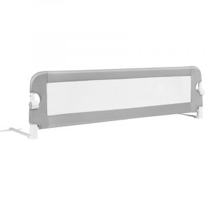 Goplus - Barriere de Lit Pliable et Portable avec Cadre en Metal pour Lit d'Enfant et Lit d'Adulte, Structure en Forme de t, Securite de Lit avec