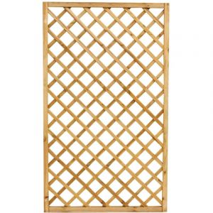 Koem Panneau grillage' rectangulaire en bois de pin impre'gne' en autoclave 35 120xH180 cm pour meubler jardins et terrasses