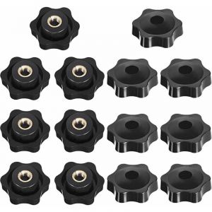 Dolaso - Ersandy 14 Pièces Bouton de Serrage Tête étoile, Étoile Tête Écrous De Serrage Bouton, Serrage Écrous Poignée Forme Étoile, Bouton De