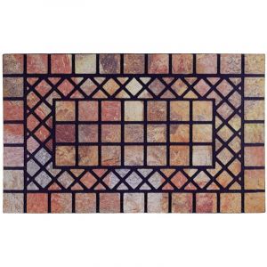 Tapis de porte d'entr&eacute;e 5080CM, tapis d'ext&eacute;rieur pour l'entr&eacute;e de la maison, tapis de seuil robuste et antid&eacute;rapant en caoutchouc, profil bas, color&eacute;