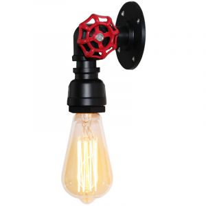 Lampe Mural Vintage Industrielle E27 Applique Mural Int&eacute;rieur Luminaire pour Couloir Escalier Chambre Noir - 1PCS