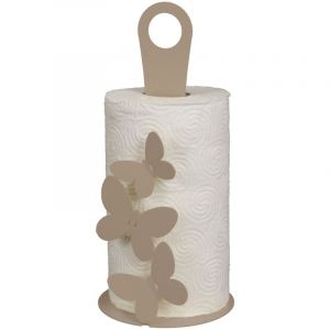 Arti E Mestieri - Porte-rouleau de table Butterfly Beige Fabriqu&eacute;e en Italie en acier, jusqu'&agrave; 3 rouleaux, style moderne pour cuisine