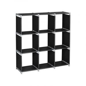 Etagere Cube Meuble de Rangement Ouvert &Eacute;tag&egrave;re de Rangement &agrave; 9 Compartiments Biblioth&egrave;que Tour de Rangement Plastique &eacute;tag&egrave;re &agrave; Livres Etagere