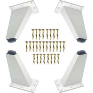 KZQ - 4 Pièces Pieds de Meubles, Pieds de Meubles Obliques en Aluminium en Métal, Remplacement de Pied de Canapé pour Commode de Table de Canapé