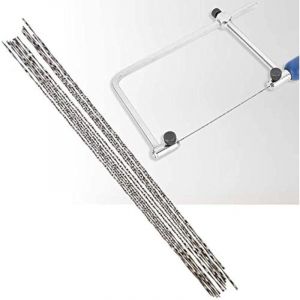 12 pi&egrave;ces lames de scie &agrave; chantourner avec dents spirale en m&eacute;tal pour bois Plastique Coupe scier Carve Compatible avec la plupart des principaux