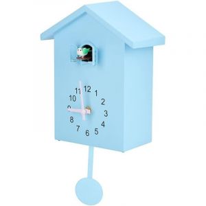 Pendule &agrave; coucou murale, horloges &agrave; coucou au design moderne pour la maison, le salon, le bureau, la d&eacute;coration murale, 15 x 9 x 25 cm