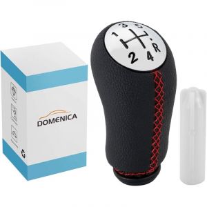 5 Vitesses Pommeau de Levier de Vitesse Cuir Compatible pour Renault Clio 3 Clio 4 Megane 2 Scenic 2 Laguna 2 Dacia Modus Kangoo (Rouge)