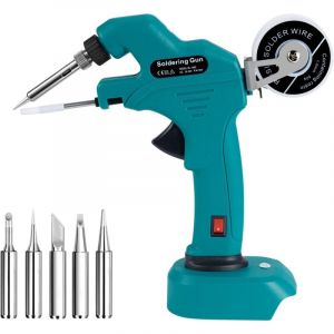 Fer à souder sans fil Makita 18 V 30 W, pistolet à souder avec 5 pointes et fil à souder, kit de fer à souder sans fil, pour réparation d'appareils