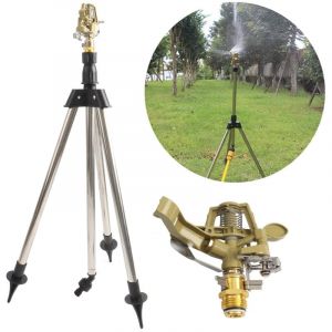 Treetalk - Arroseur d'eau d'extérieur pour Jardin, pelouse avec tête d'arrosage en Alliage de Zinc, trépied Rotatif à 360 degrés, arroseur de Jardin