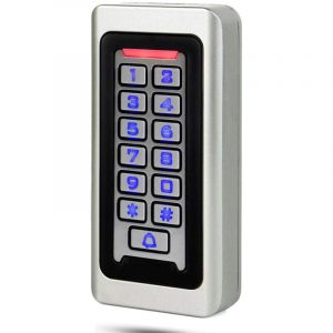 Digicode Porte Clavier à Code IP68,Lefou Contrôle d'Accès Métallique Étanche pin rfid 125KHz DC12V-24V Rétro-Éclairé Wigan 26 2000 Utilisateurs pour