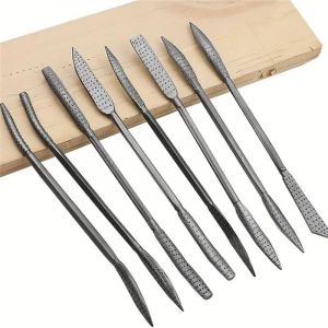 8 Pcs Outil De Sculpture Sur Pierre Burins, Outils &Agrave; D&eacute;couper En Acier Tungst&egrave;ne En Bois En Pierre Section Sculpt&eacute;e Carbure Outil Professionelle