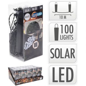 Guirlande LED blanche IP44 solaire 10m BASICS