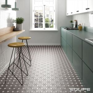 Carrelage gr&egrave;s c&eacute;rame effet rustique AL ANDALUS Cabochon Blanc - Brillant / Poli - bo&icirc;te de 0.13 m2