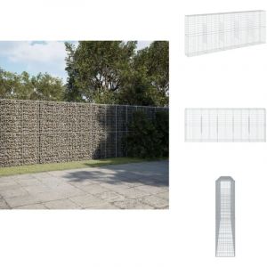 Vidaxl - Panier gabion avec couvercle 500x50x200 cm fer galvanisé - Panier Gabion - Paniers Gabion - Mur En Gabion - Gabion