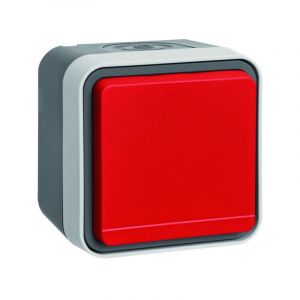 cubyko PC Schuko saillie rouge - HAGER 47403521