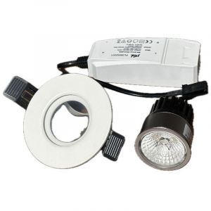 Spot encastr&eacute; LED 6W &eacute;tanche BBC blanc fixe &Oslash; 90x56mm 4000K 525lm 60&deg; alim 230V dimmable IP65 Barracuda MB EXPERT
