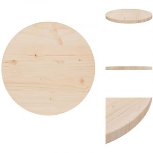 Dessus de table &Oslash;40x2,5 cm Bois de pin massif - Plateau De Table - Dessus De Table Rond - Bois De Pin - D&eacute;coration Int&eacute;rieure - Meuble De Salle &agrave;