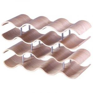 Casier &agrave; Bouteilles Gamme Empilable Bouteilles Vin en Bambou Porte Bouteilles pour Maison Cuisine Bar