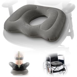 Coussin de si&egrave;ge multifonctionnel, coussin gonflable en forme de donut Coussin pour h&eacute;morro&iuml;des pour coccyx, douleurs postop&eacute;ratoires, grossesse,