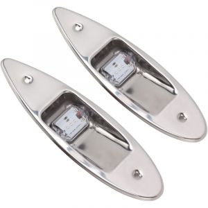 Feux de navigation pour bateaux, feu de proue à LED rouge et vert haute visibilité avec angle de faisceau de 120°, feu de navigation marin étanche