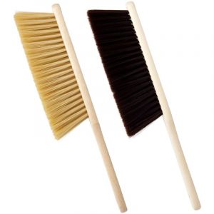 Brosse &agrave; main &agrave; poils souples avec manche en bois, lot de deux, puissant d&eacute;tachant, nettoyage m&eacute;nager, convient &agrave; une utilisation &agrave; la maison ou au
