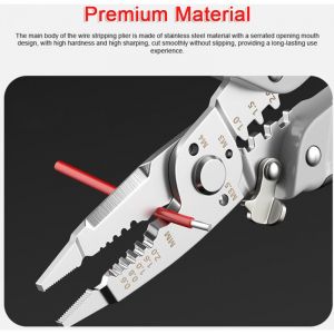 Coupe-c&acirc;ble Multifonction 16 en 1, Outil de D&eacute;nudage de Fil Professionnel, Pince &agrave; Sertir Coupe-c&acirc;ble &eacute;lectrique Portable pour &eacute;lectriciens avec