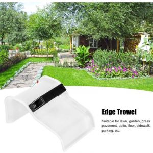 Truelle &agrave; B&eacute;ton Truelle de Bordure en B&eacute;ton avec Poign&eacute;e Moule de Fabrication de B&eacute;ton pour Jardin Bricolage Chemin de Paysage Outil de Moulage