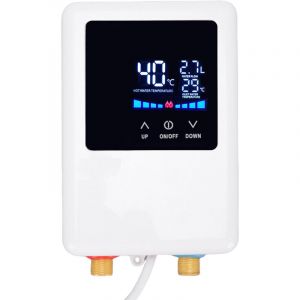 Jeffergarden Chauffe eau instantan&eacute; &eacute;lectrique 3000W 220V,Mini chauffe eau Mini chauffe eau rapide pour cuisine salle de bain douche