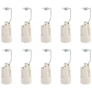 Base d'ampoule E14 Convertisseur de douilles de lampe E14 r&eacute;glables Douilles E14 Douille &agrave; ba&iuml;onnette Support de lampe &agrave; bougie pour ampoule LED 10