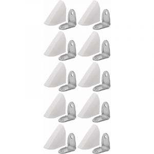 Cyclingcolors - 10x Equerre d'assemblage en métal avec cache en plastique Connecteur Angle Couvercle Meuble Caisson Etagère Capuchon Raccordement,