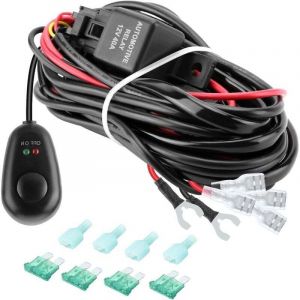 Phare de Travail LED 12V 300W C&acirc;blage &agrave; barres led Projecteur LED Voiture 12v Etanche IP67 Spot Flood Feux Antibrouillard LED 27,000lm Feux de