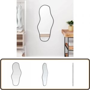 Vidaxl - Miroir mural Noir 90x40 cm - Miroir Mural - Miroir Design - Miroir Noir - Miroir Salle De Bain - Décoration Murale