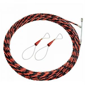 Aiguille Electricien 25M Tire Fil Electrique 5mm Diamètre Aiguille Tire Fil, rétractable d'installation pour tire Cable et rallonge en acier spiralé