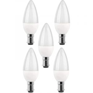 5 packs d'ampoules LED B15, ampoule incandescente 5 W, 220V 270 lm, lumière du jour 3000 K, ampoule B15 à culot baïonnette, [classe d'efficacité