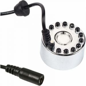 UlisemBrumisateur, changeant ultrasonique brumisateur Fontaine d'eau étang atomiseur humidificateur d'air 12 LED 24 V Couleur(Three-Color Gradient